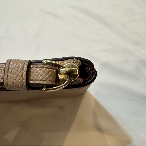 Coach Tan Corner Zip Wristlet - Picture 8 of 9
